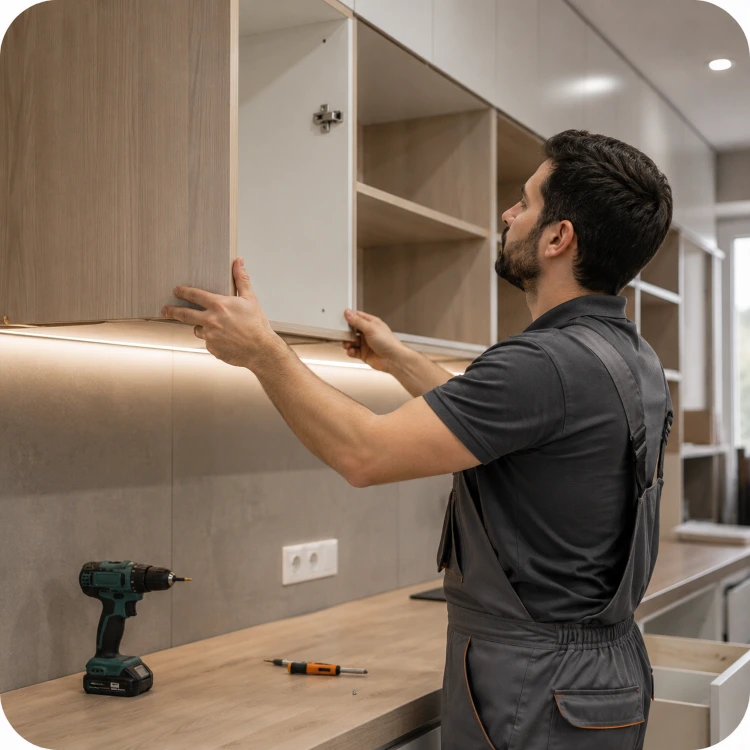 install cabinet